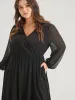 Solid Split Eyelet Lace Belted Pocket Button Wrap Maxi Dress sold by Bloomchic