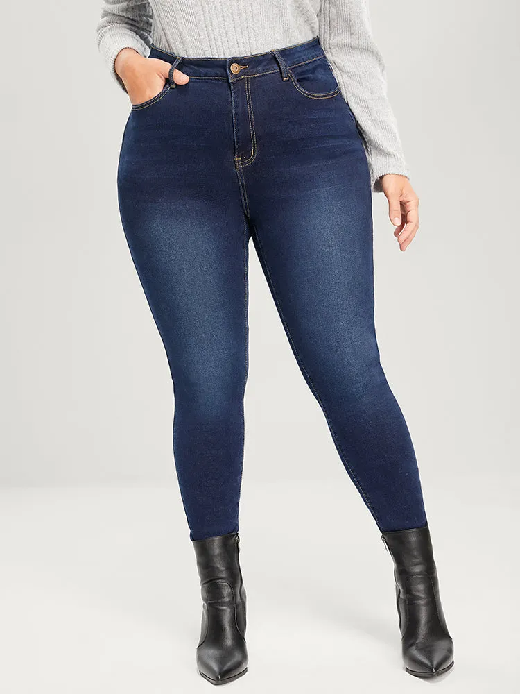 Skinny Extremely Stretchy High Rise Dark Wash Jeans sold by Bloomchic product image thumbnail 4