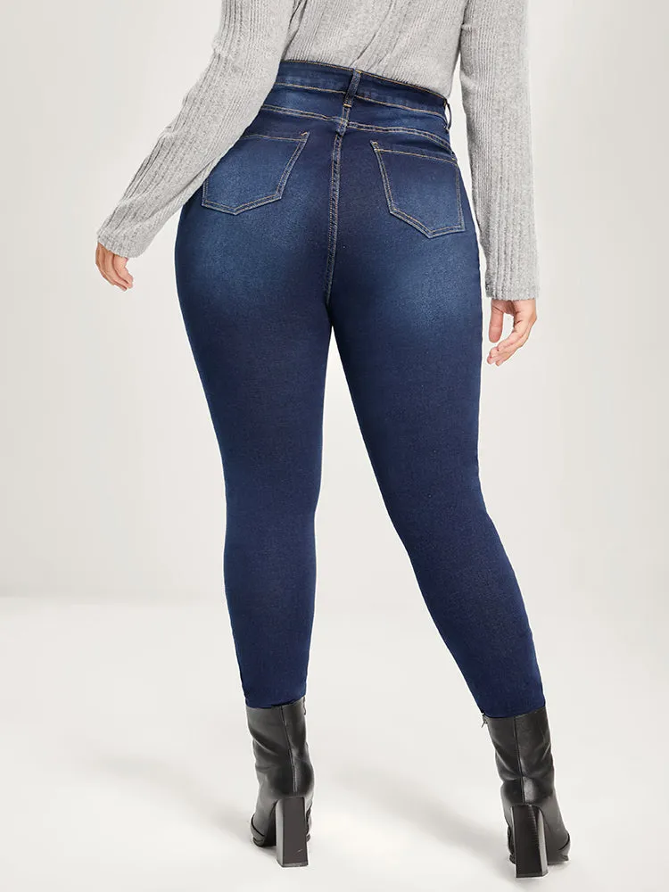 Skinny Extremely Stretchy High Rise Dark Wash Jeans sold by Bloomchic product image thumbnail 2