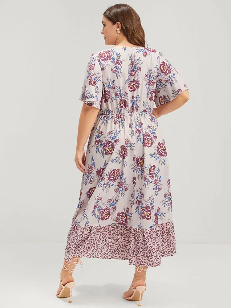 Floral Pocket Button Ruffles Wrap Maxi Dress sold by Bloomchic product image thumbnail 4