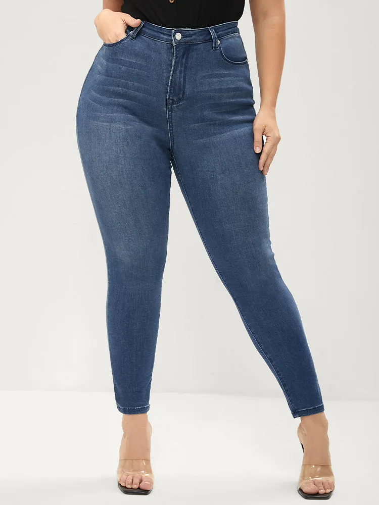 Skinny Extremely Stretchy High Rise Medium Wash Sculpt Waist Jeans sold by Bloomchic