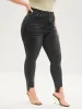 Skinny Moderately Stretchy Mid Rise Dark Wash Gap Proof Jeans sold by Bloomchic