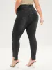 Skinny Moderately Stretchy Mid Rise Dark Wash Gap Proof Jeans sold by Bloomchic