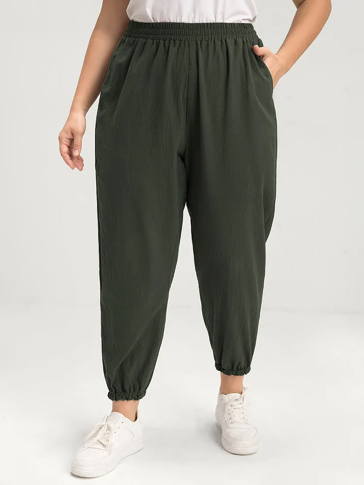 Solid Elastic Waist Pocket Pants sold by Bloomchic product image thumbnail 3