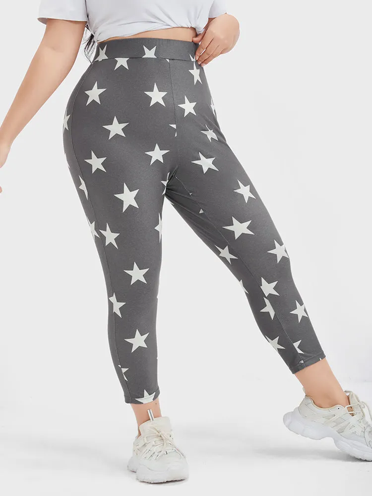 Star Printed Skinny Leggings sold by Bloomchic product image thumbnail 4