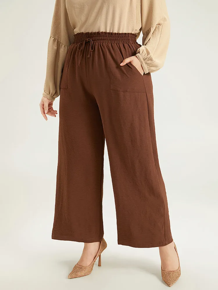 Solid Paperbag Waist Ties Woven Pants sold by Bloomchic product image thumbnail 4