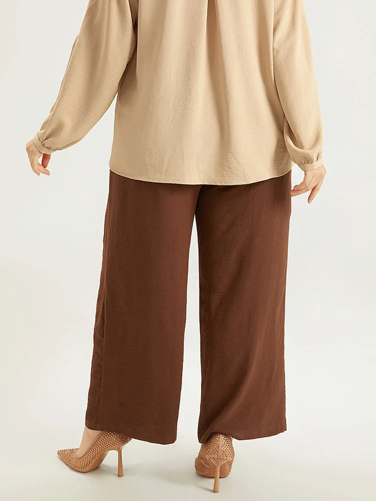 Solid Paperbag Waist Ties Woven Pants sold by Bloomchic product image thumbnail 3