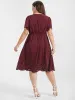 Solid Ruffles Pocket Broderie Anglaise Knee Dress sold by Bloomchic