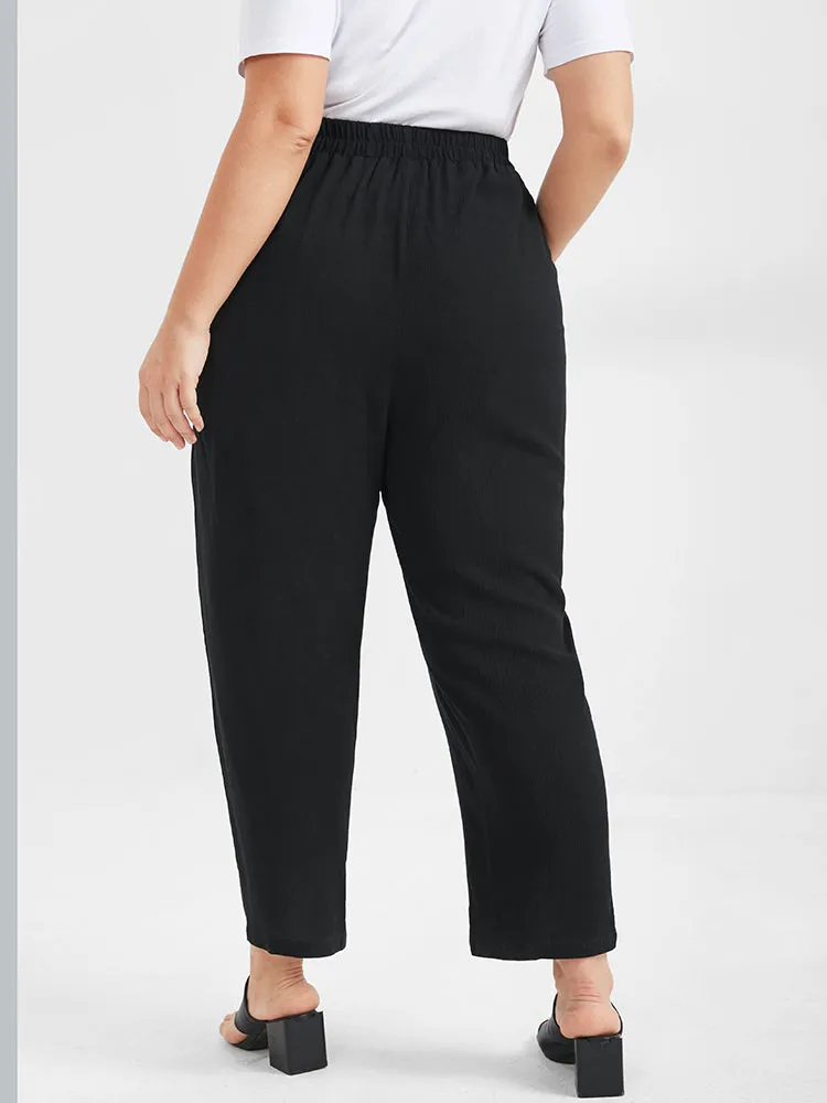 Solid Ties Elastic Waist Pocket Pants sold by Bloomchic product image thumbnail 4