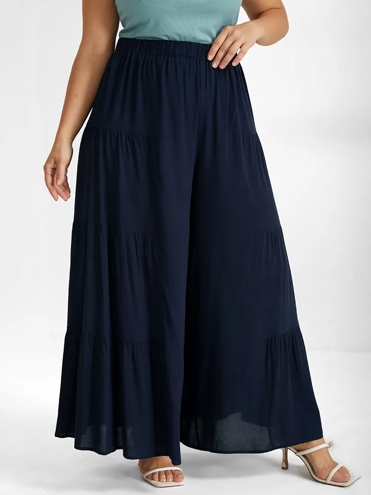 High Waisted Chiffon Wide Leg Pants sold by Bloomchic product image thumbnail 5