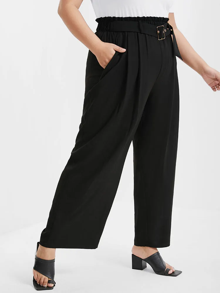 Solid Pocket Belted Elastic Waist Pants sold by Bloomchic product image thumbnail 2