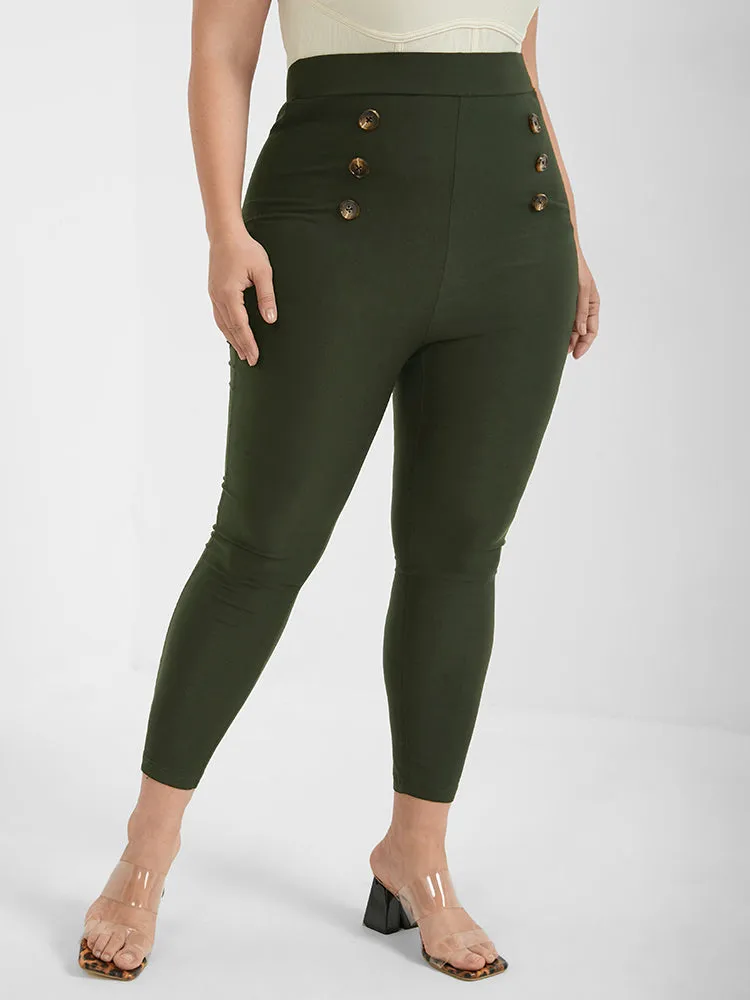 Solid Button Skinny Pants sold by Bloomchic product image thumbnail 5