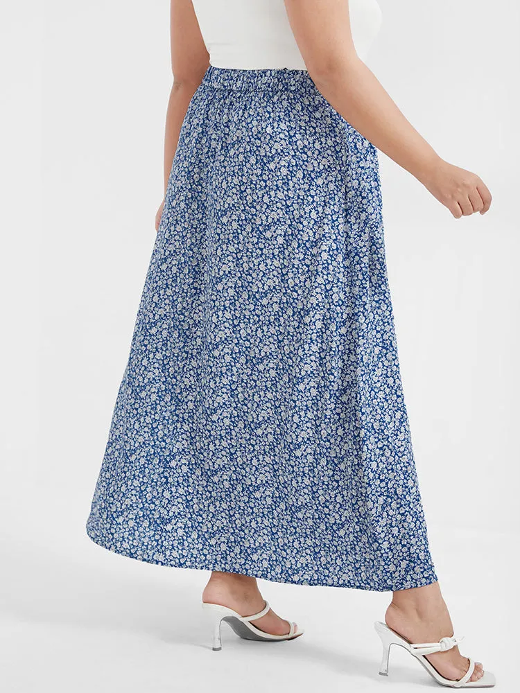 Ditsy Floral Printed Irregular Loose Skirt sold by Bloomchic product image thumbnail 5