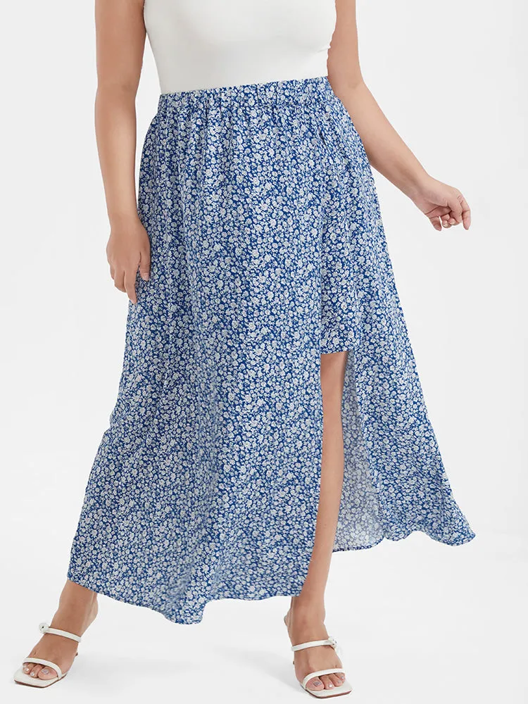 Ditsy Floral Printed Irregular Loose Skirt sold by Bloomchic product image thumbnail 3