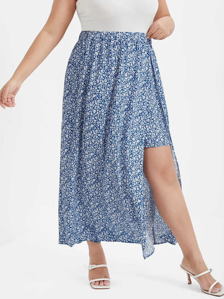 Ditsy Floral Printed Irregular Loose Skirt sold by Bloomchic product image thumbnail 4