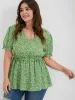 Ditsy Floral Ruffled Trim Puff Sleeve V Neck Blouse sold by Bloomchic