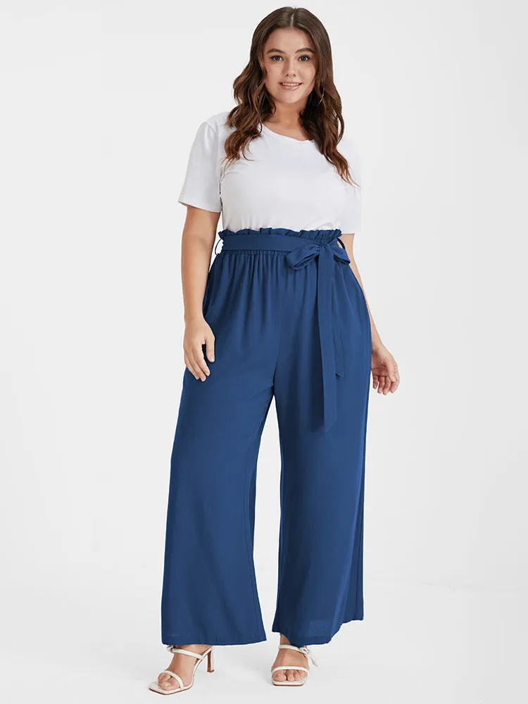 Solid Pocket Belted Straight Pants sold by Bloomchic product image thumbnail 2