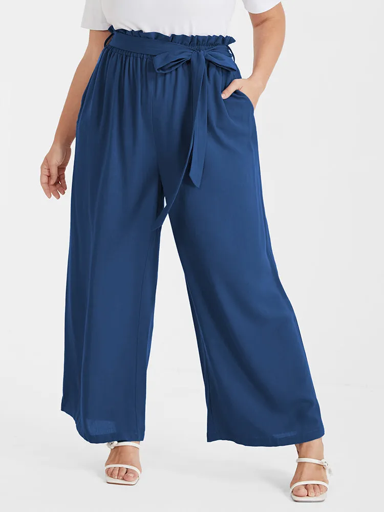 Solid Pocket Belted Straight Pants sold by Bloomchic product image thumbnail 4