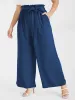 Solid Pocket Belted Straight Pants sold by Bloomchic