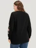 Floral Embroidered Elastic Cuffs V Neck Sweatshirt sold by Bloomchic