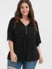 Solid Zipper V Neck Pearl Beaded Modal T-shirt sold by Bloomchic