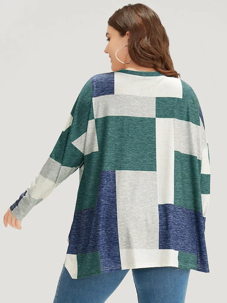 Colorblock Contrast Round Neck Dolman Sleeve T-shirt sold by Bloomchic product image thumbnail 2