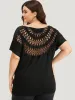 Supersoft Essentials Solid V Neck Laser Cut Dolman Sleeve T-shirt sold by Bloomchic