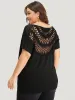 Supersoft Essentials Solid V Neck Laser Cut Dolman Sleeve T-shirt sold by Bloomchic