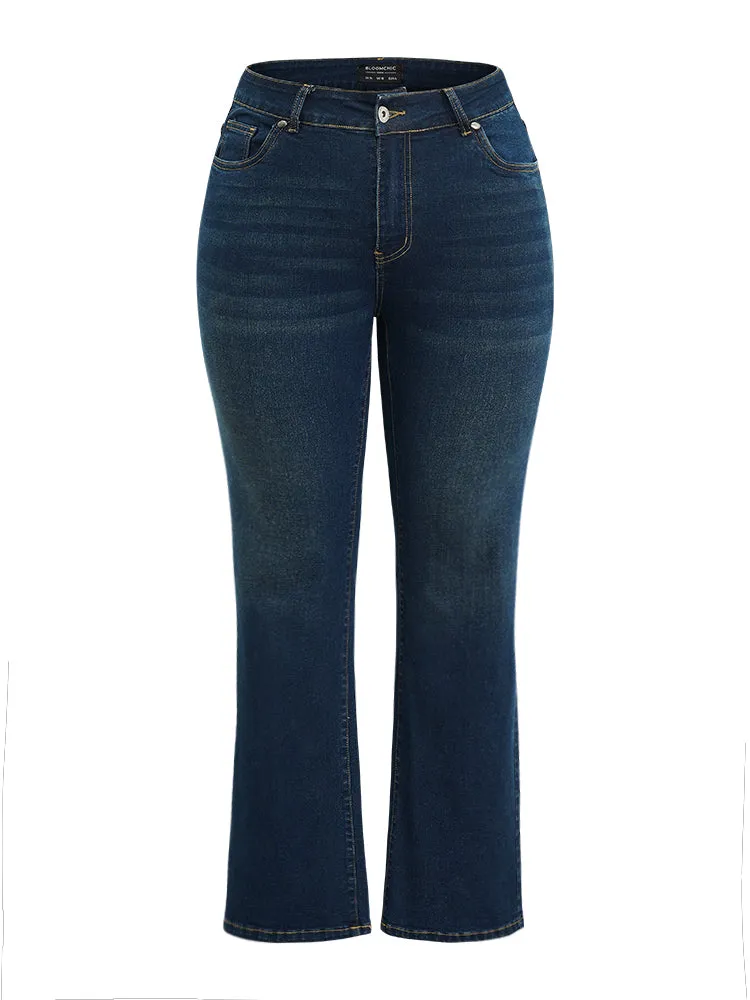 High Rise Bootcut Zipper Fly Jeans sold by Bloomchic product image thumbnail 5