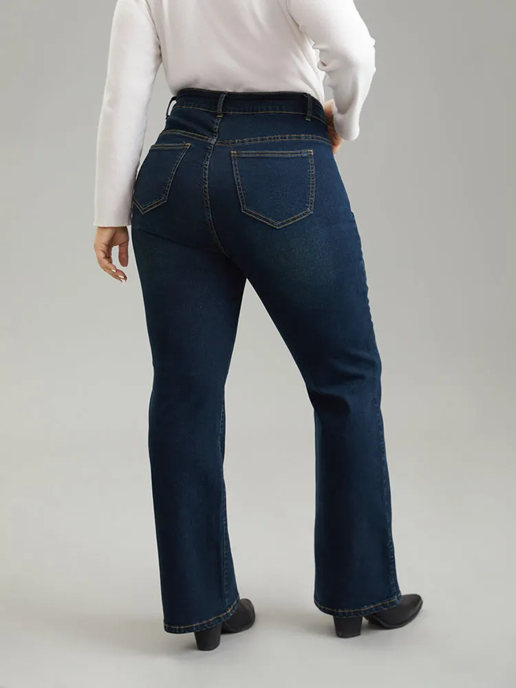 High Rise Bootcut Zipper Fly Jeans sold by Bloomchic product image thumbnail 4