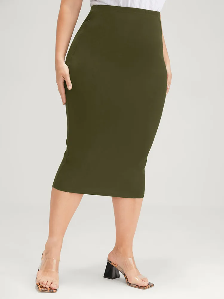 Plain Modal High Waist Skirt sold by Bloomchic product image thumbnail 4