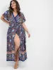 Floral Belted Ruffles Button Wrap Maxi Dress sold by Bloomchic