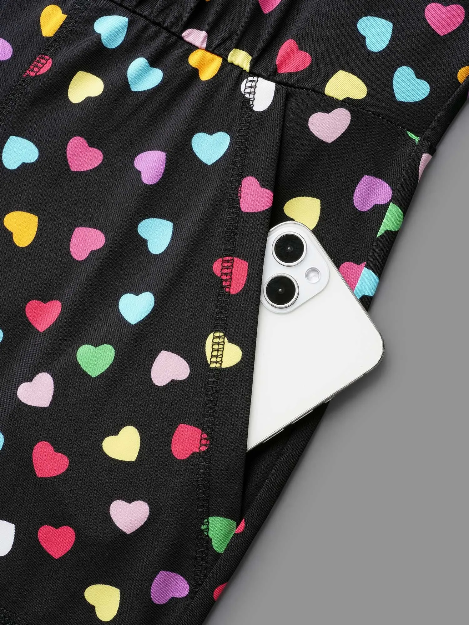 Multi-Color Hearts Print Cami Lounge Jumpsuit sold by Bloomchic product image thumbnail 5