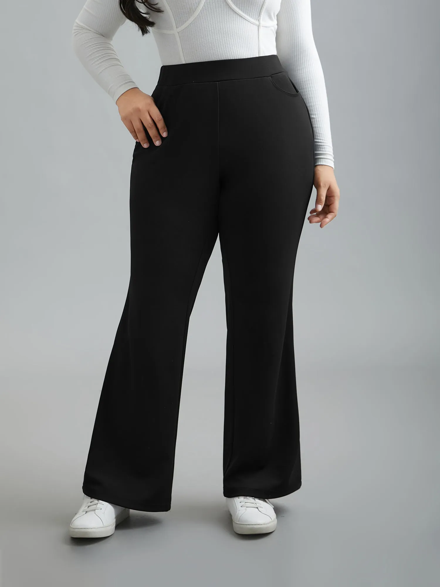 Stretchy Waist Pockets Flared Pants sold by Bloomchic