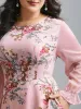 Floral Print Spliced Waist Cinched Midi Dress sold by Bloomchic