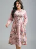 Floral Print Spliced Waist Cinched Midi Dress sold by Bloomchic
