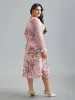 Floral Print Spliced Waist Cinched Midi Dress sold by Bloomchic
