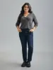 Heather Textured Button-Front Fitted T-Shirt sold by Bloomchic