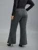 Seamed Front Color Contrast Flared Pants sold by Bloomchic