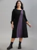 Color Block Tie-Knot Fitted Midi Dress sold by Bloomchic