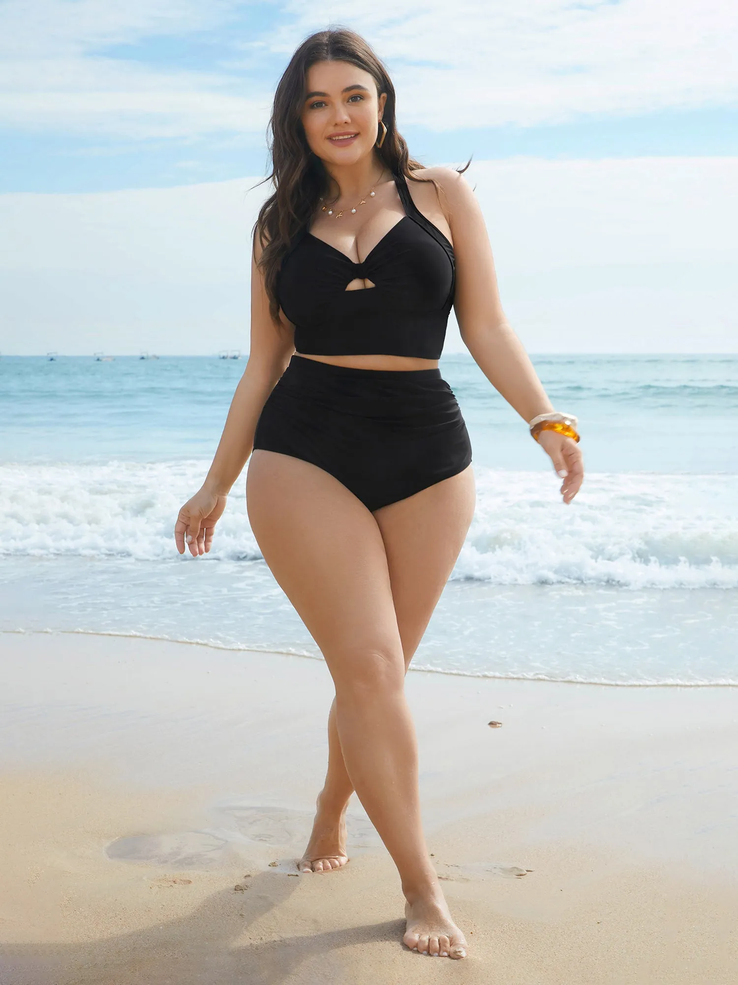 Cut-Out Twisted-Front Swim Top sold by Bloomchic product image thumbnail 4