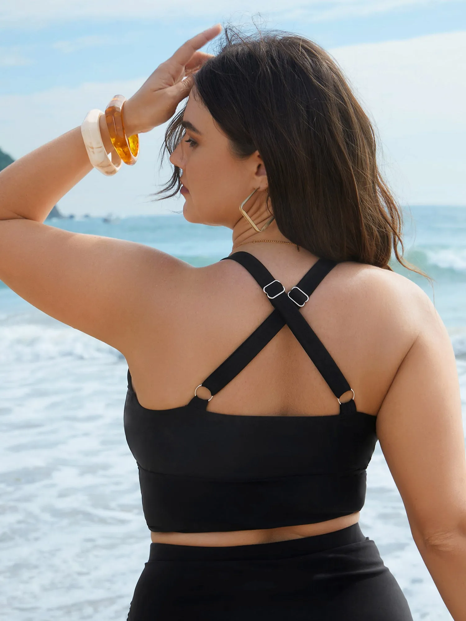 Cut-Out Twisted-Front Swim Top sold by Bloomchic product image thumbnail 2