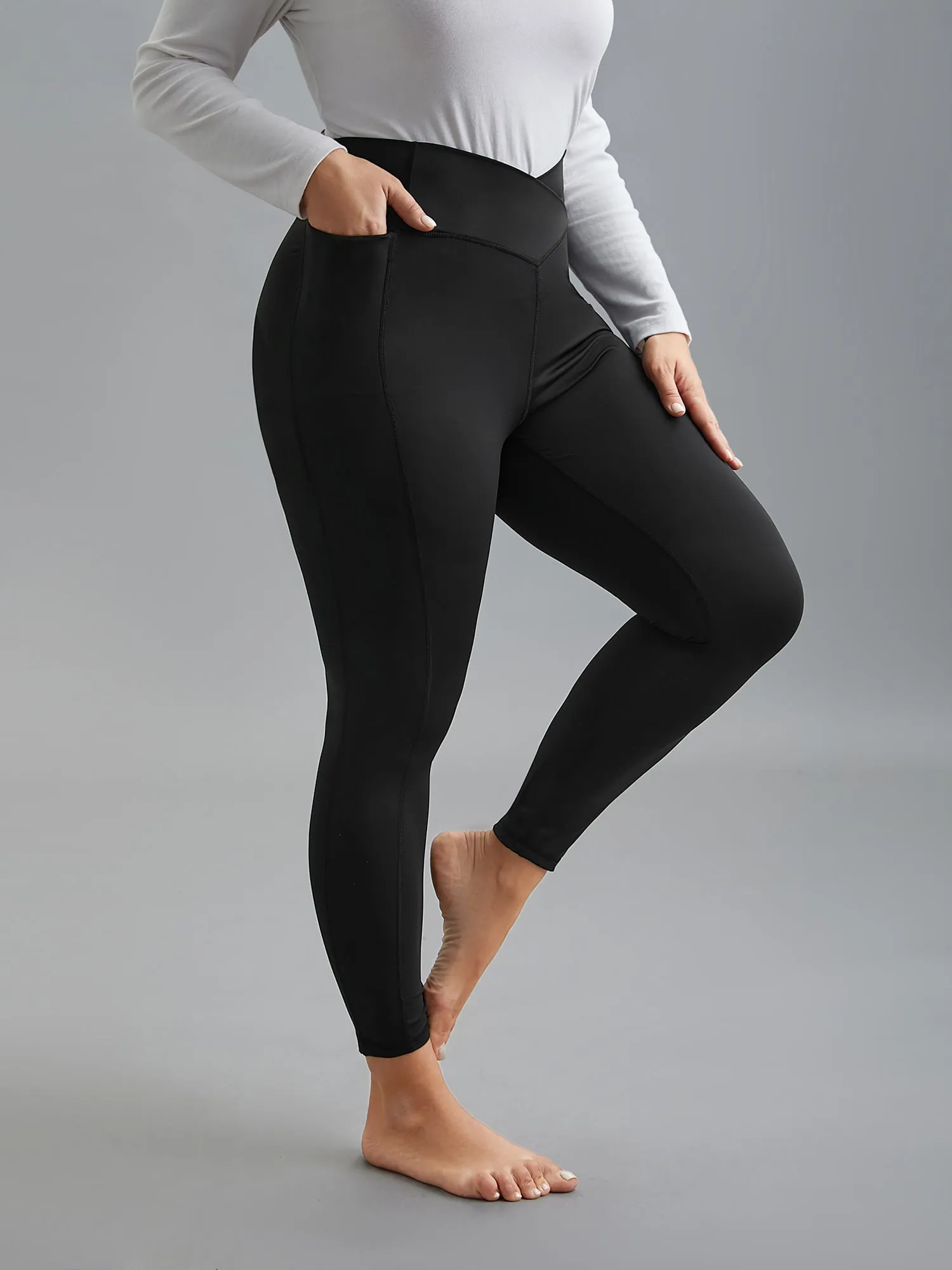 Criss-Cross Waist Pocket Tight Pants sold by Bloomchic product image thumbnail 5