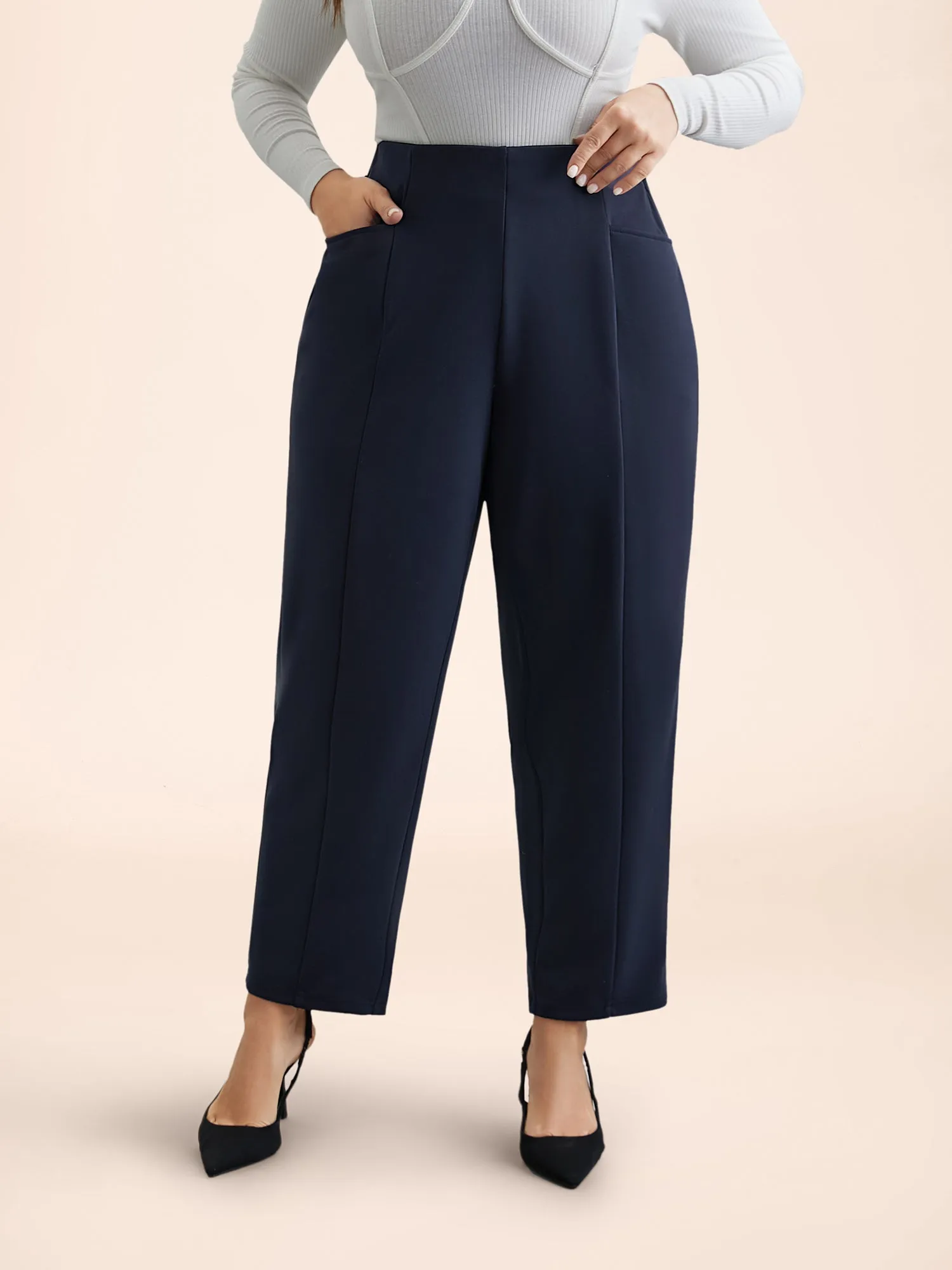 No-Waist Gap Straight Leg Pants sold by Bloomchic