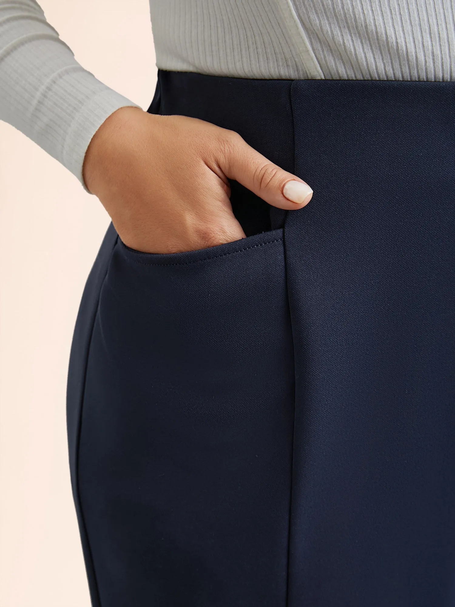 No-Waist Gap Straight Leg Pants sold by Bloomchic product image thumbnail 3