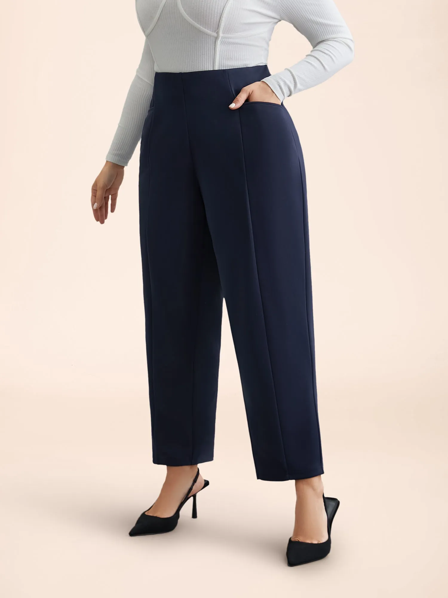 No-Waist Gap Straight Leg Pants sold by Bloomchic product image thumbnail 5