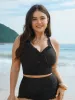 Bust Knot-Tie Ruffle Trim Supportive Swim Top sold by Bloomchic