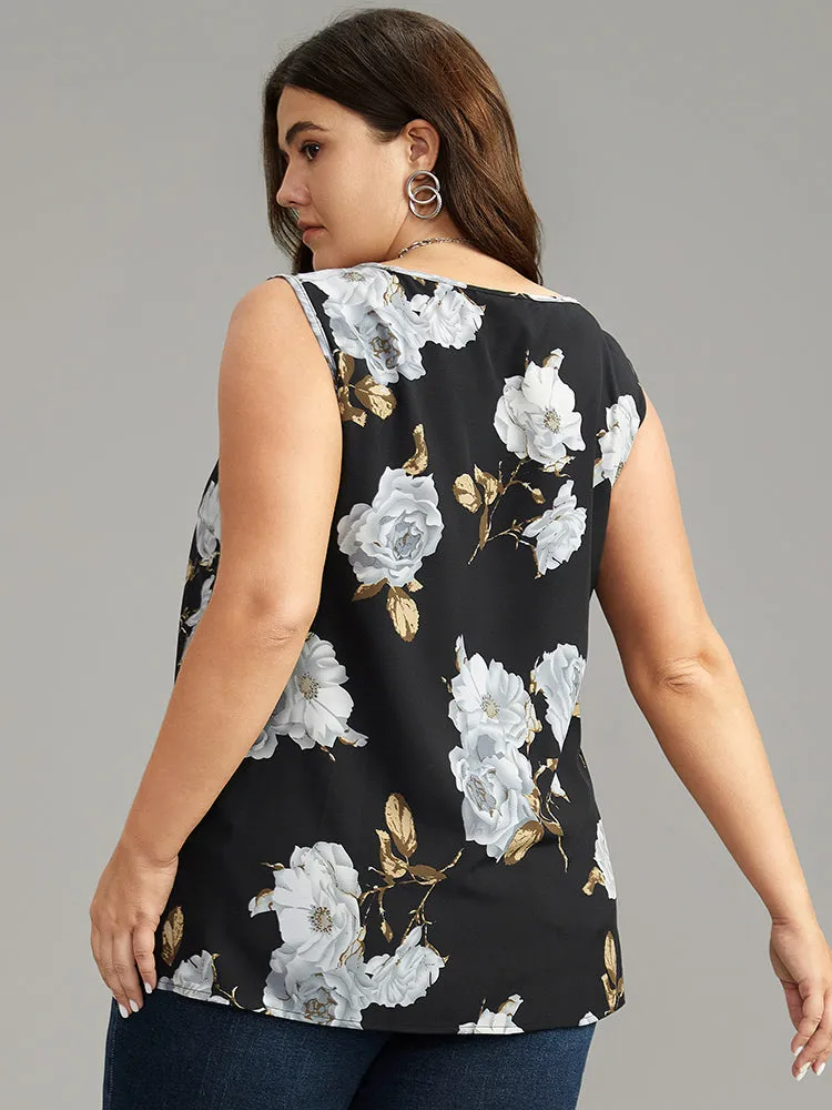 Floral Print Button Detail Tank Top sold by Bloomchic product image thumbnail 5