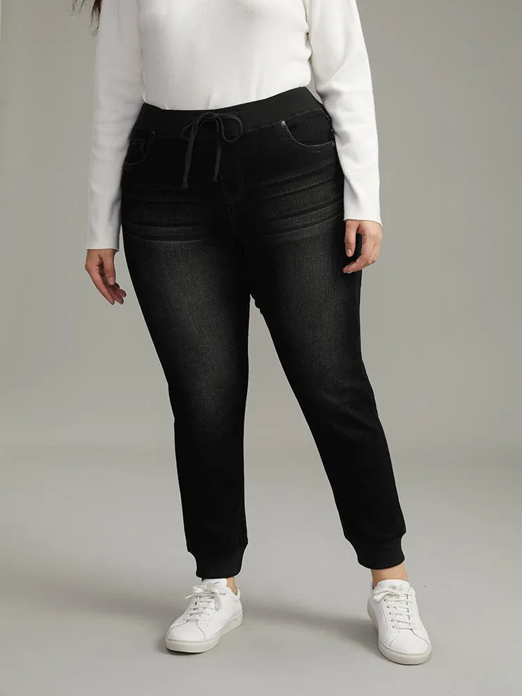 Elastic Waist Drawstring Very Stretchy Jeans sold by Bloomchic