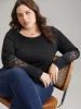 Guipure Lace Plain Mesh T-shirt sold by Bloomchic